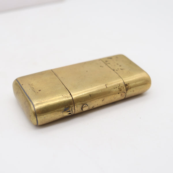 PROTOTYPE 1920 British Rasp Rack & Pinion Petrol Lighter In Brass Rare Mechanism
