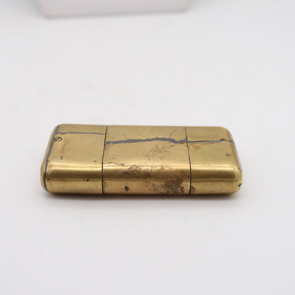 PROTOTYPE 1920 British Rasp Rack & Pinion Petrol Lighter In Brass Rare Mechanism