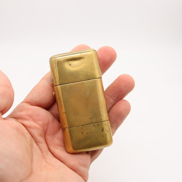 PROTOTYPE 1920 British Rasp Rack & Pinion Petrol Lighter In Brass Rare Mechanism