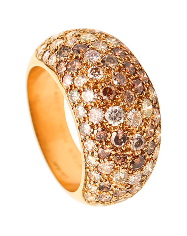 CARTIER Paris Sauvage Cocktail Ring In 18Kt Yellow Gold With 3.22 Ctw In Diamonds