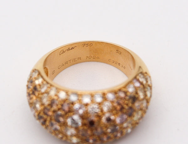 CARTIER Paris Sauvage Cocktail Ring In 18Kt Yellow Gold With 3.22 Ctw In Diamonds