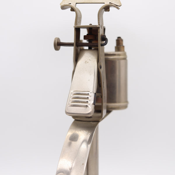 OLD TIMER 1930 Germany  Industrial Tall Desk petrol Lighter In Polished Chromed Steel