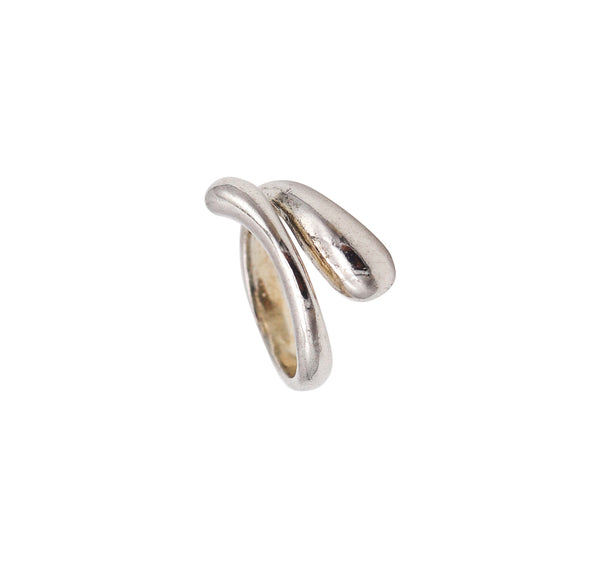 -Tiffany & Co. 1980 Elsa Peretti Rare Teardrop Ring In Solid .925 Sterling Silver
