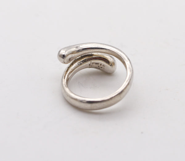 -Tiffany & Co. 1980 Elsa Peretti Rare Teardrop Ring In Solid .925 Sterling Silver