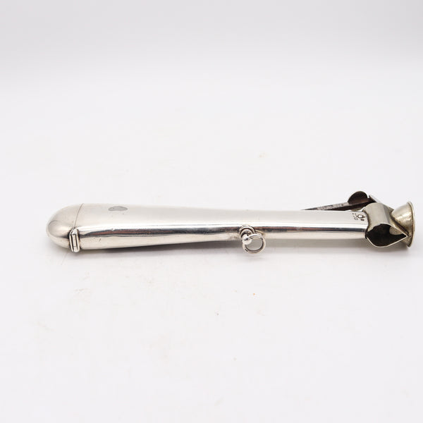 AUSTRIAN-BRITISH 1912 Cigar Cutter & Petrol Lighter Combination In .925 Sterling