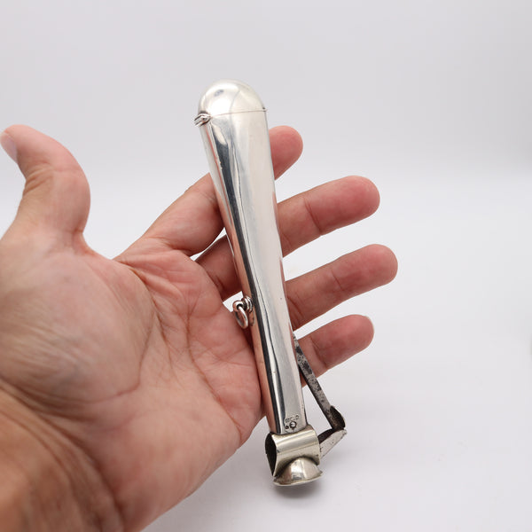 AUSTRIAN-BRITISH 1912 Cigar Cutter & Petrol Lighter Combination In .925 Sterling