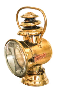 The Badger Brass Mfg Co. 1903 Solar Kerosene Automobile Lamp In Polished Brass