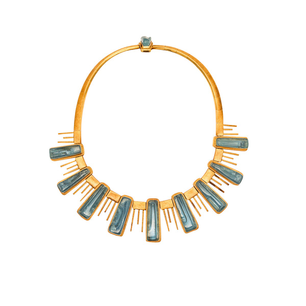 BURLE MARX 1970 Forma Livre Necklace In 18Kt Yellow Gold With Aquamarines