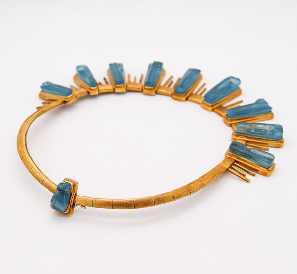 BURLE MARX 1970 Forma Livre Necklace In 18Kt Yellow Gold With Aquamarines