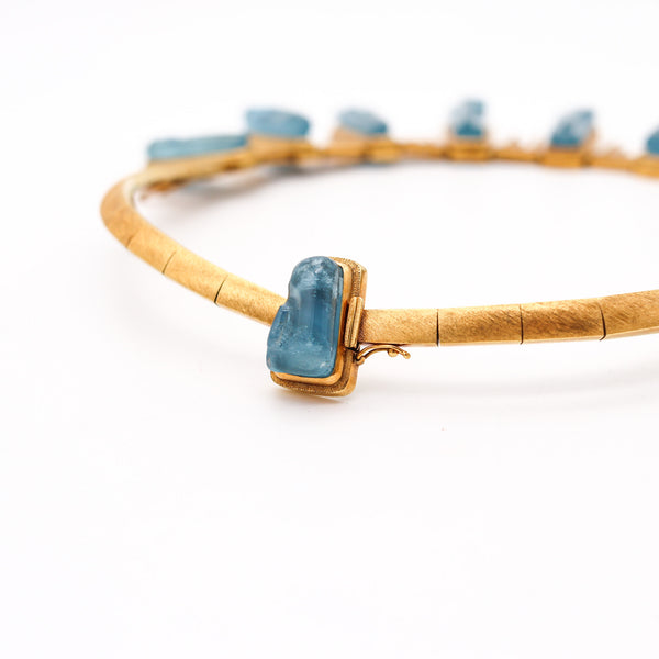 BURLE MARX 1970 Forma Livre Necklace In 18Kt Yellow Gold With Aquamarines