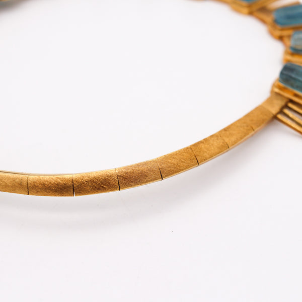 BURLE MARX 1970 Forma Livre Necklace In 18Kt Yellow Gold With Aquamarines