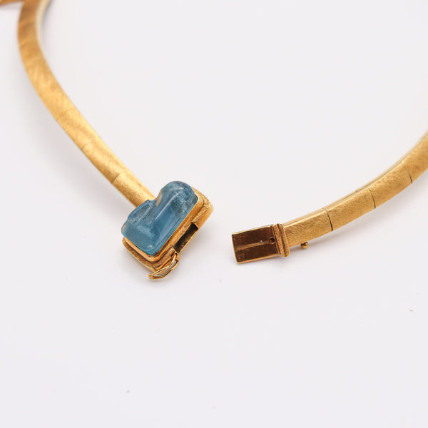 BURLE MARX 1970 Forma Livre Necklace In 18Kt Yellow Gold With Aquamarines