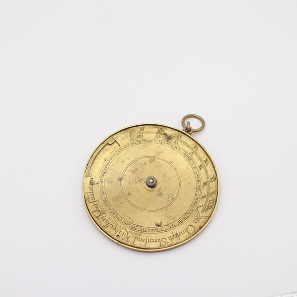 CHRISTOPH EHRENFRIED 1724 Calendar & Moon-Phase Round Sliding Chart In Bronze