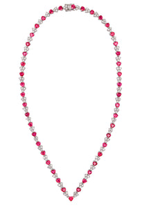 TIFFANY & CO. Riviera Necklace In 18Kt Gold With 20.5 Ctw Diamonds & Rubies