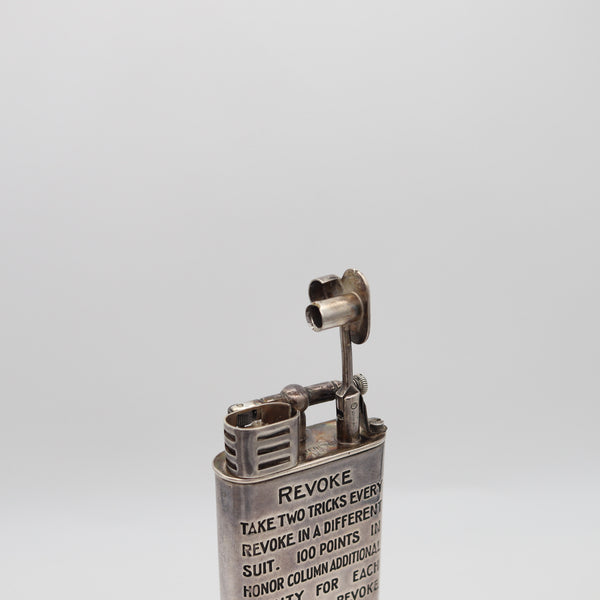 CARTIER DUNHILL 1928 Enamel Bridge Game Petrol Club Desk Lighter In Sterling