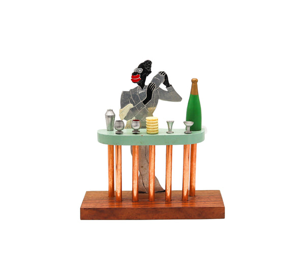 French Art Deco 1935 By Sudre Barman Cocktail Picks Holder Set Rectangular Bar