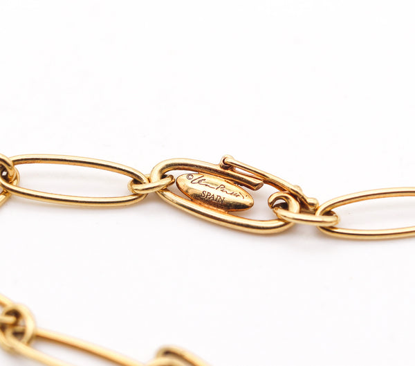 -Tiffany & Co. By Elsa Peretti Links Bracelet With Heart In Solid 18Kt Yellow Gold