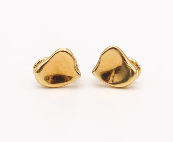 -Tiffany & Co. 1981 By Elsa Peretti Free Form Hearts Earrings In 18Kt Yellow Gold
