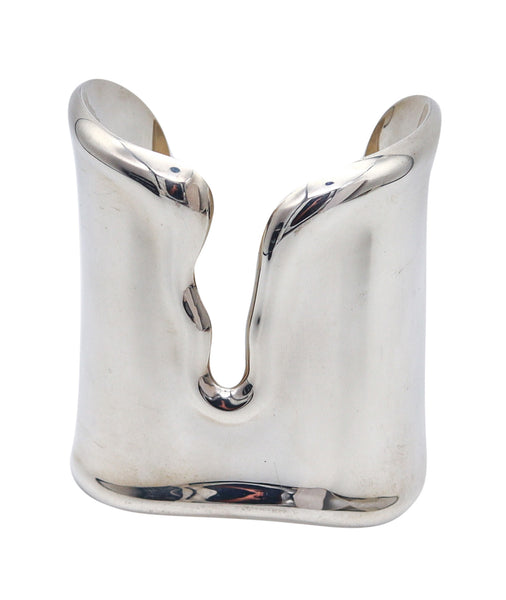 TIFFANY & CO. By Elsa Peretti Vintage Left Bone Wrist Cuff In .925 Sterling Silver