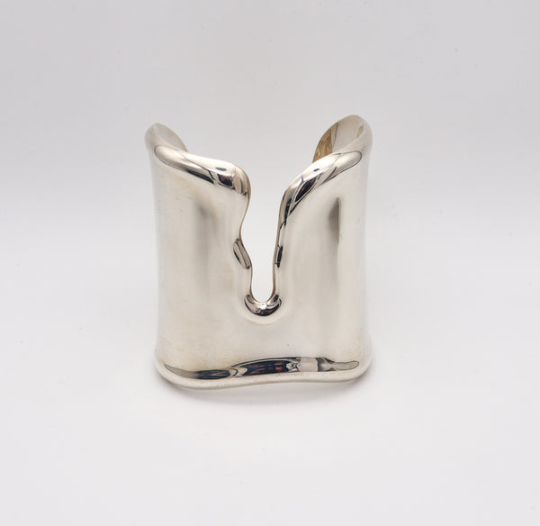 TIFFANY & CO. By Elsa Peretti Vintage Left Bone Wrist Cuff In .925 Sterling Silver