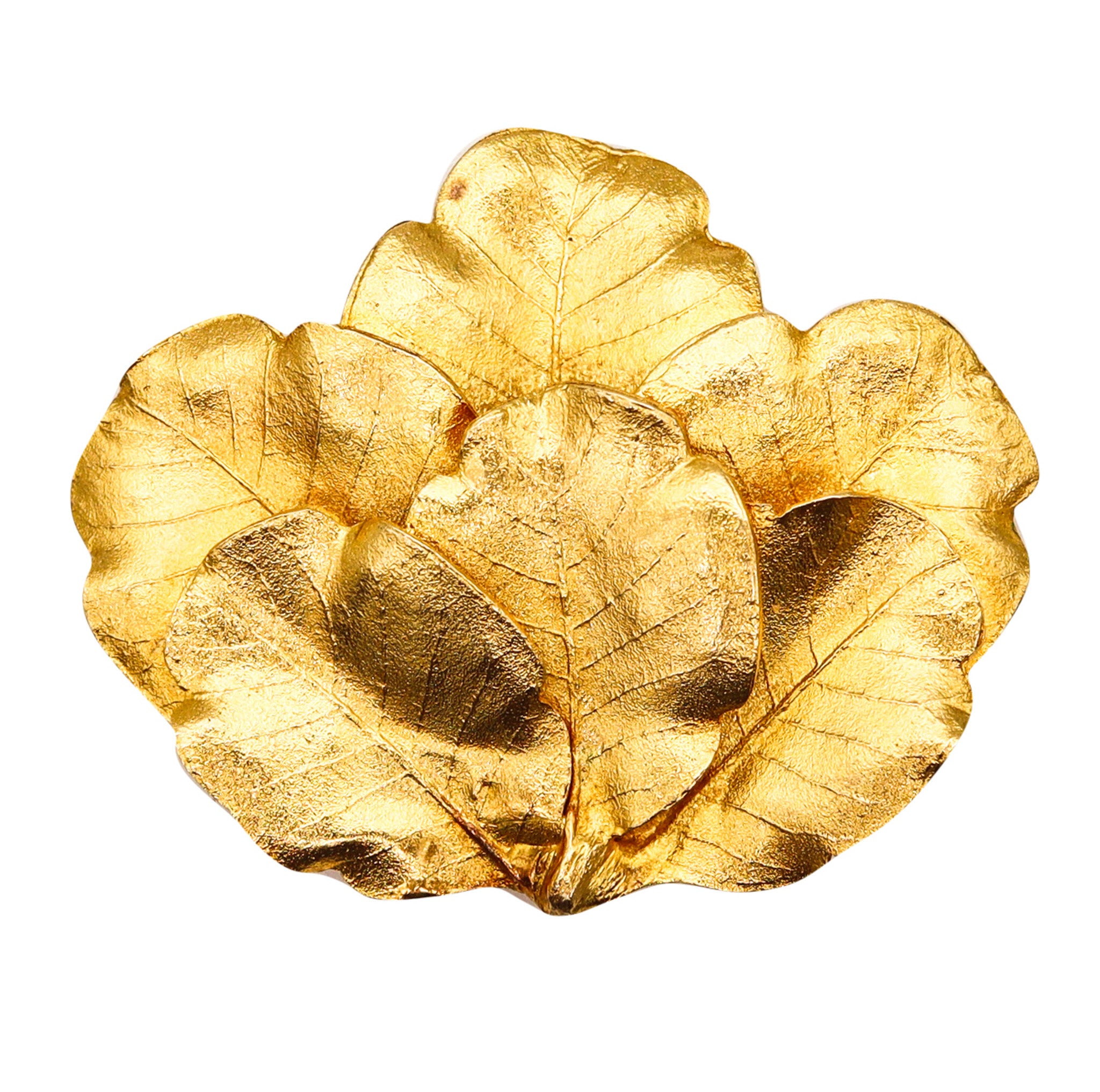 CLAUDE LALANNE For Zolotas Sculptural Laurel Leaves Pendant-Brooch In 18Kt Gold