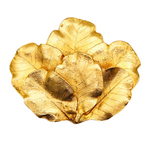 CLAUDE LALANNE For Zolotas Sculptural Laurel Leaves Pendant-Brooch In 18Kt Gold