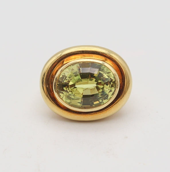 TIFFANY & CO. Paloma Picasso Cocktail Ring In 18Kt Yellow Gold 9.45 Cts Peridot
