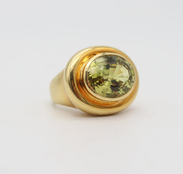 TIFFANY & CO. Paloma Picasso Cocktail Ring In 18Kt Yellow Gold 9.45 Cts Peridot