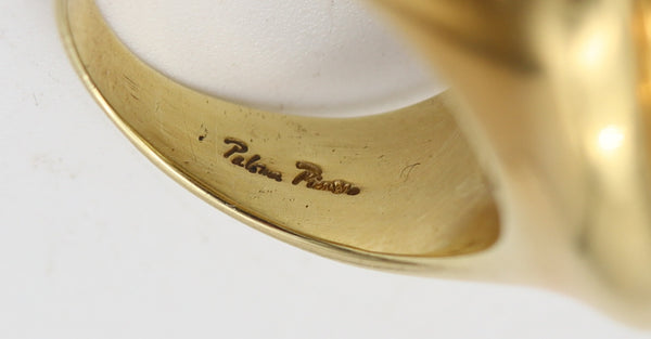 TIFFANY & CO. Paloma Picasso Cocktail Ring In 18Kt Yellow Gold 9.45 Cts Peridot
