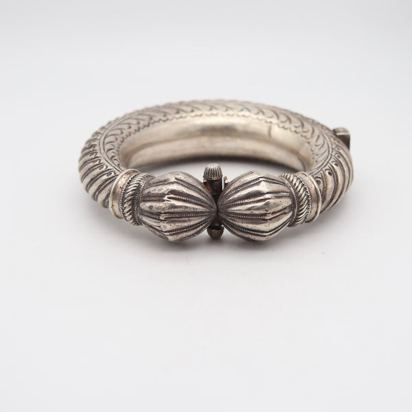 ETHNIC TRIBAL 1880 Rajasthan Southern India Antique Silver Bracelet Bangle Anklet