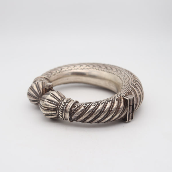 ETHNIC TRIBAL 1880 Rajasthan Southern India Antique Silver Bracelet Bangle Anklet