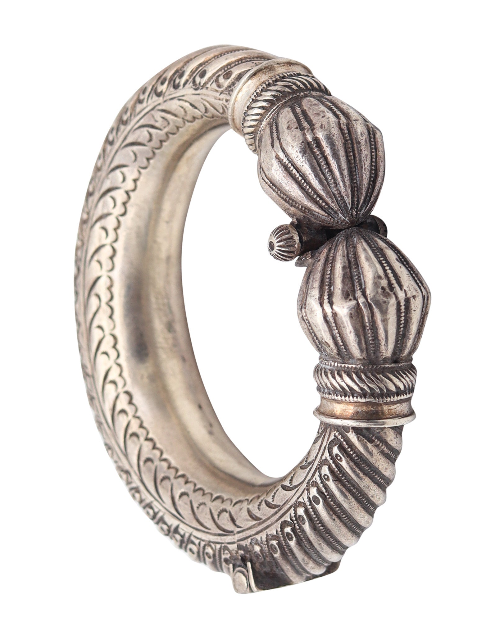 ETHNIC TRIBAL 1880 Antique Silver Bracelet Bangle Anklet Rajasthan Southern India