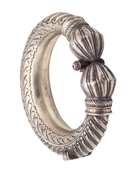 ETHNIC TRIBAL 1880 Antique Silver Bracelet Bangle Anklet Rajasthan Southern India