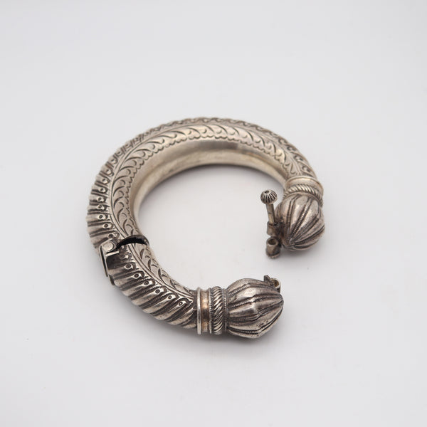 ETHNIC TRIBAL 1880 Antique Silver Bracelet Bangle Anklet Rajasthan Southern India