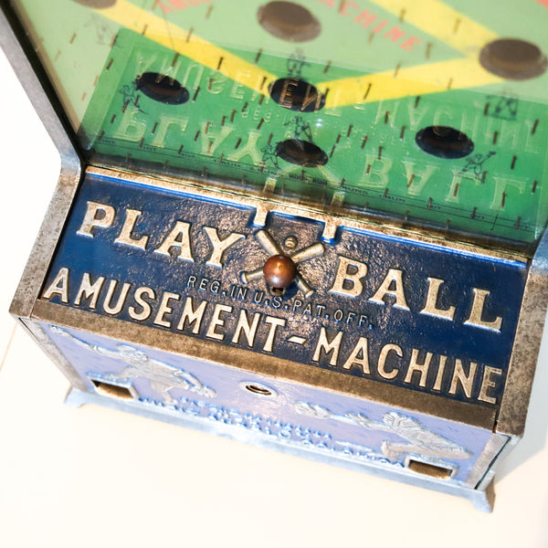 Play Ball Antique 1925 Art Deco Baseball Penny Coin Drop Arcade Baseball Game