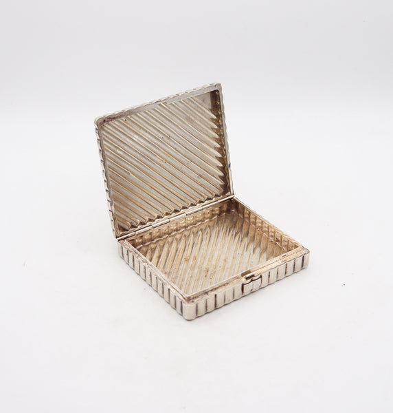 Harvey Avedon 1940 Art Deco Box In 925 Sterling Silver And 14Kt Yellow Gold