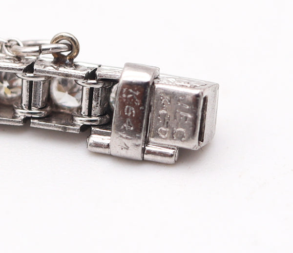 J.B. CALDWELL 1925 Bracelet In Platinum With 8.58 Ctw In Diamonds & Sapphires