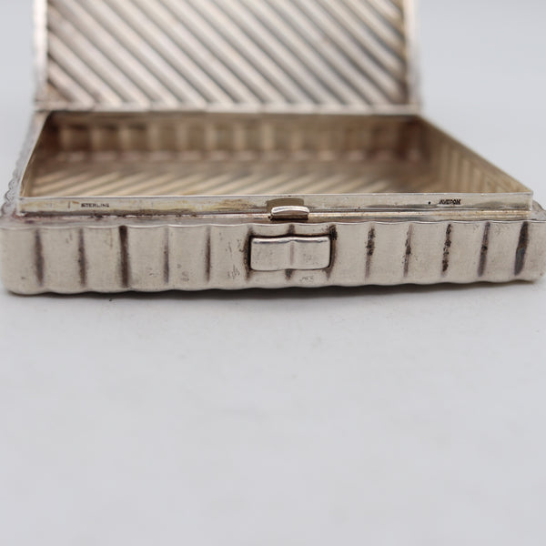 Harvey Avedon 1940 Art Deco Box In 925 Sterling Silver And 14Kt Yellow Gold
