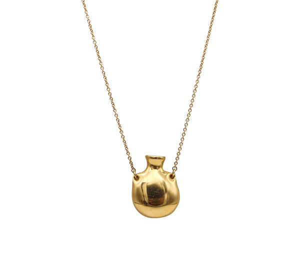 TIFFANY & CO. By Elsa Peretti Scent Bottle Necklace In Solid 18Kt Yellow Gold