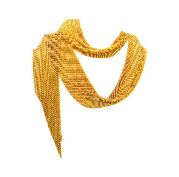 -Tiffany & Co. 1984 Elsa Peretti Draped Mesh Necklace in 18Kt Gold Vermeil On Silver
