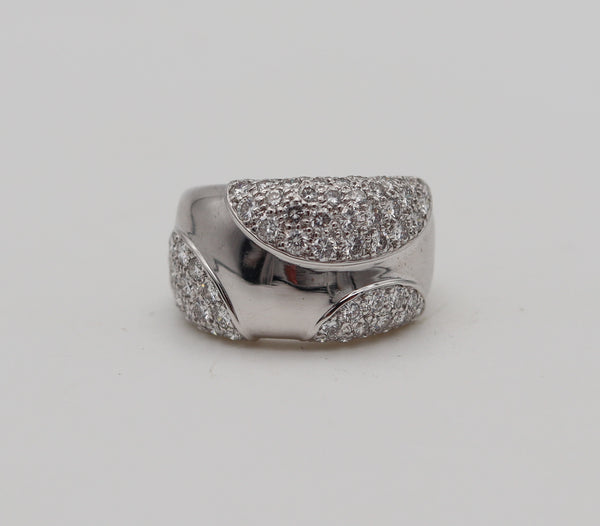 -Cartier Paris Nouvelle Bague Ring In 18Kt White Gold With 2.76 Cts in Diamonds