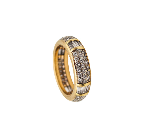 -Cartier Paris Unusual Eternity Ring In 18Kt Yellow Gold With 2.12 Ctw Diamonds