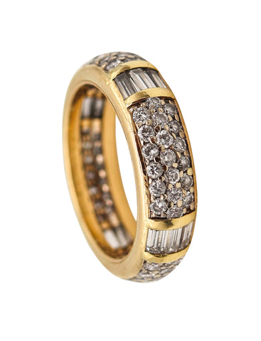 -Cartier Paris Unusual Eternity Ring In 18Kt Yellow Gold With 2.12 Ctw Diamonds