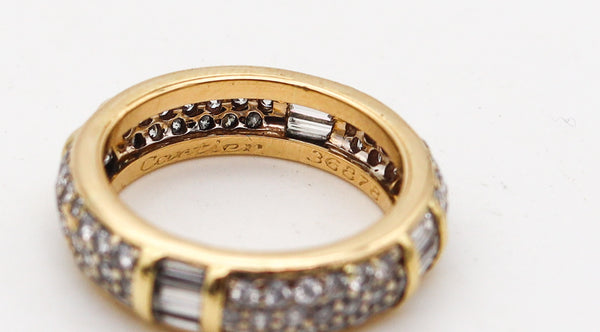 -Cartier Paris Unusual Eternity Ring In 18Kt Yellow Gold With 2.12 Ctw Diamonds