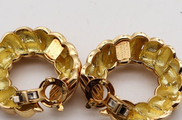 -Van Cleef & Arpels 1970 Paris Hoops Earrings In Solid 18Kt Yellow Gold