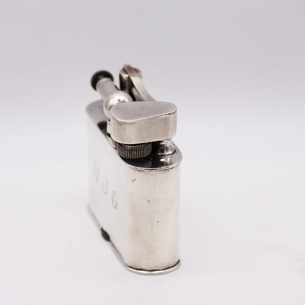 Mexico Taxco 1940 Giant Unique Lift Arm Petrol Lighter In Solid 925 Sterling Silver