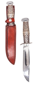 MARBLE'S Antique Ideal Hunting Knife Western Navajo .925 Sterling Silver Handle