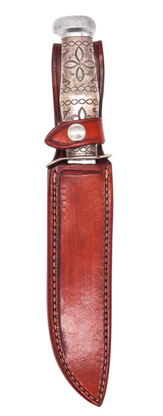 MARBLE'S Antique Ideal Hunting Knife Western Navajo .925 Sterling Silver Handle