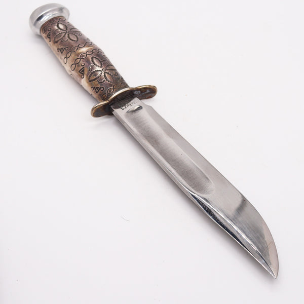 MARBLE'S Antique Ideal Hunting Knife Western Navajo .925 Sterling Silver Handle