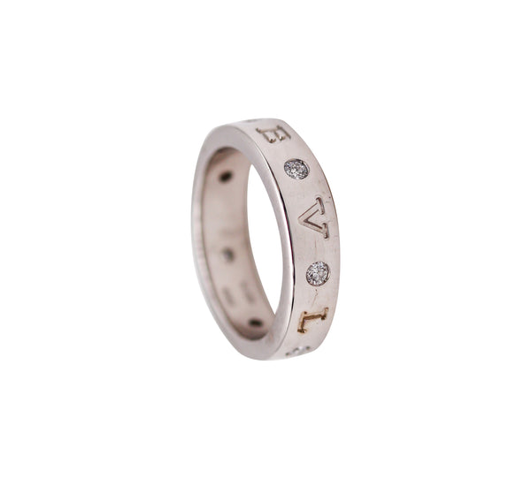 -Bvlgari Roma Modern Eternity Ring In 18Kt White Gold With Vs Round Diamonds